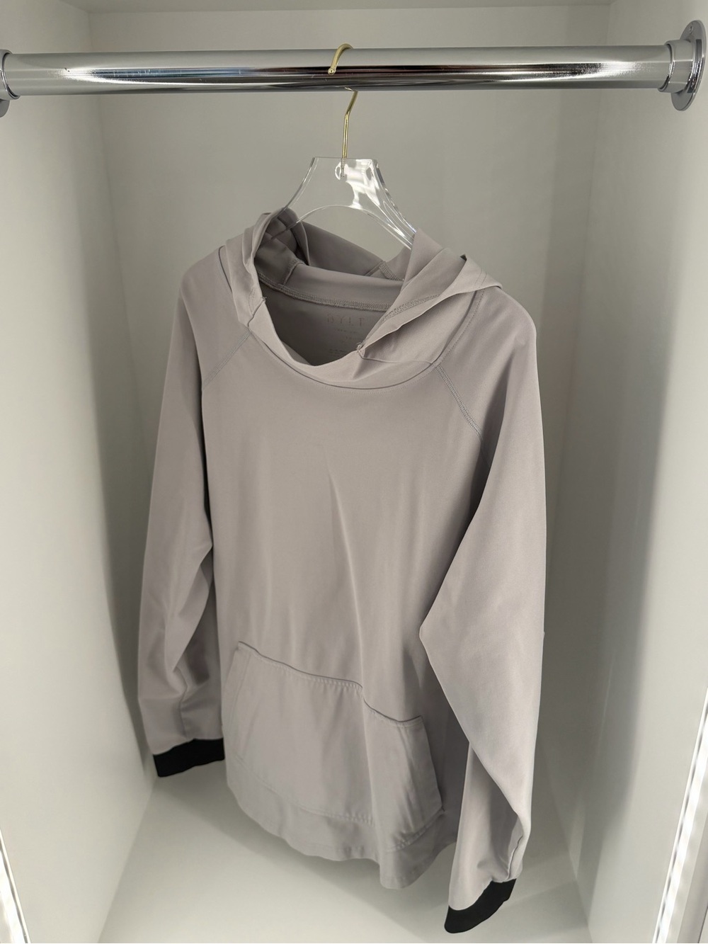 BYLT Basics Light Gray Hooded Sweatshirt - Picture 2 of 7